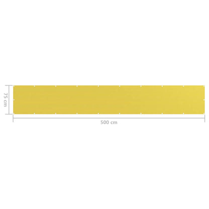 Balcony Screen Yellow 75x500 cm HDPE