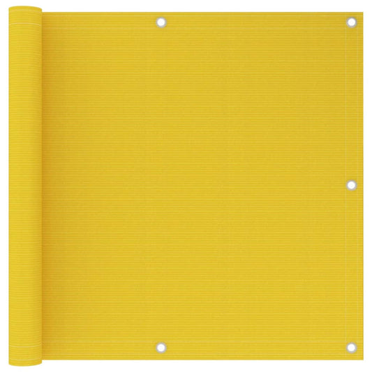 Balcony Screen Yellow 90x600 cm HDPE