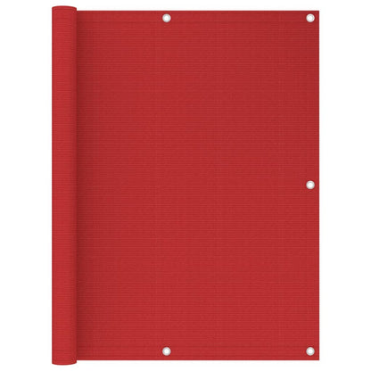 Balcony Screen Red 120x500 cm HDPE