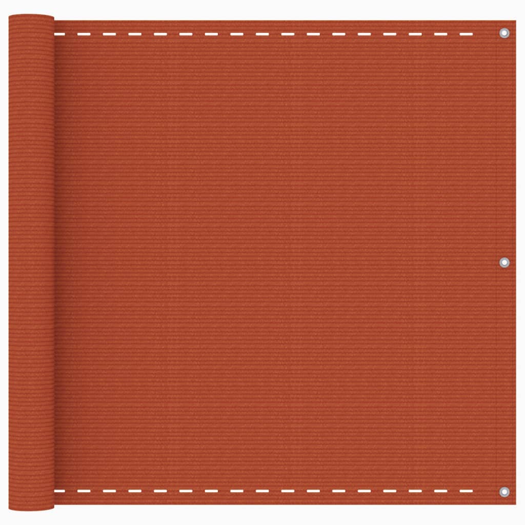 Balcony Screen Orange 90x500 cm HDPE