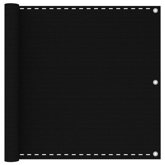 Balcony Screen Black 90x300 cm HDPE