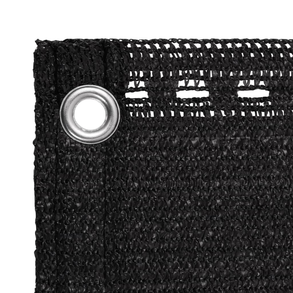 Balcony Screen Black 120x400 cm HDPE