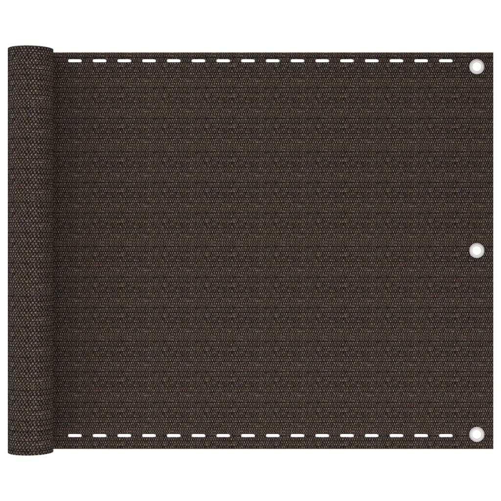 Balcony Screen Brown 75x400 cm HDPE