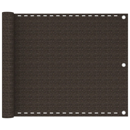 Balcony Screen Brown 75x400 cm HDPE