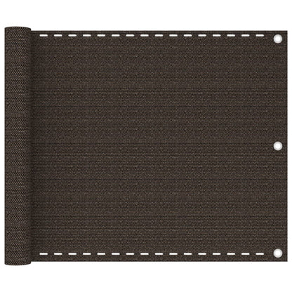 Balcony Screen Brown 75x500 cm HDPE