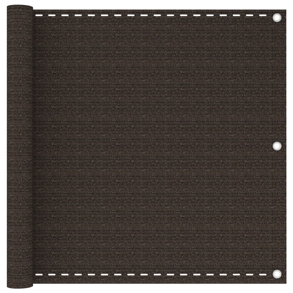 Balcony Screen Brown 90x500 cm HDPE