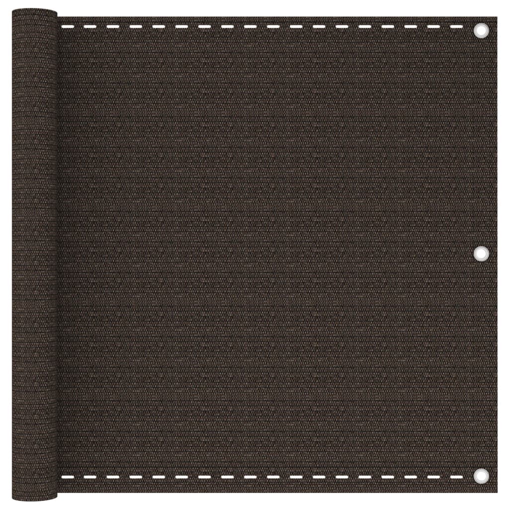 Balcony Screen Brown 90x600 cm HDPE