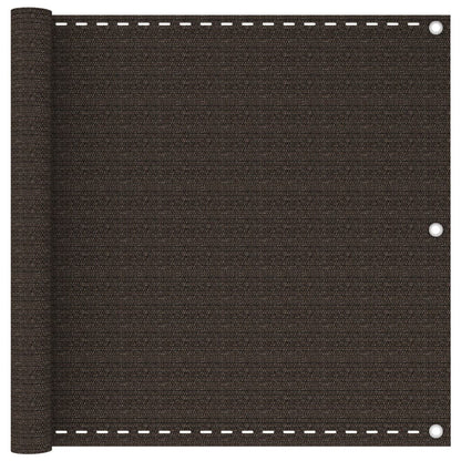 Balcony Screen Brown 90x600 cm HDPE