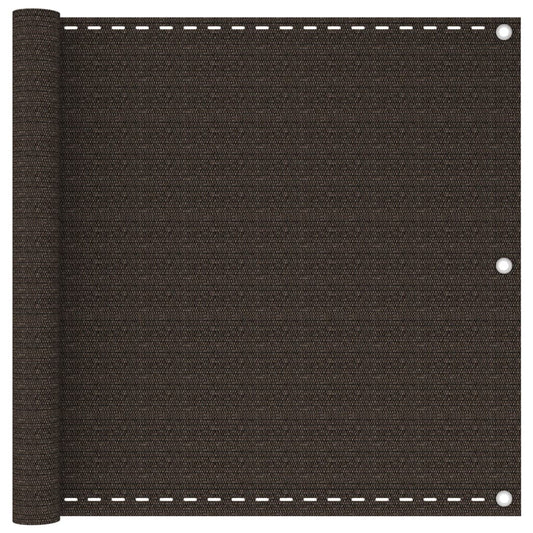 Balcony Screen Brown 90x600 cm HDPE