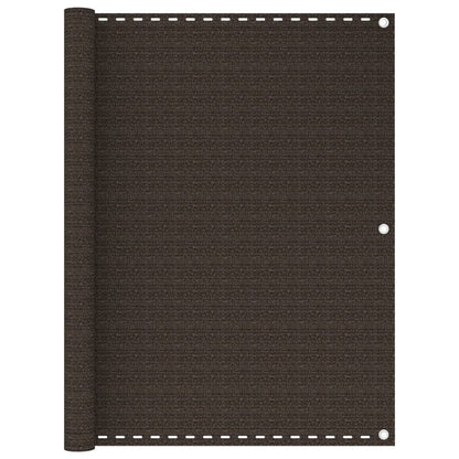 Balcony Screen Brown 120x500 cm HDPE