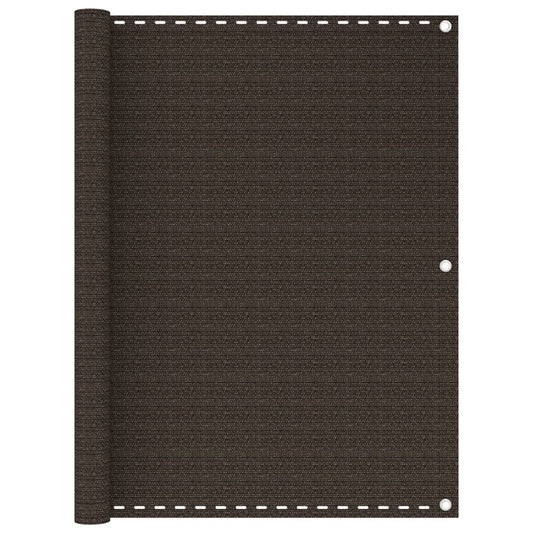 Balcony Screen Brown 120x500 cm HDPE