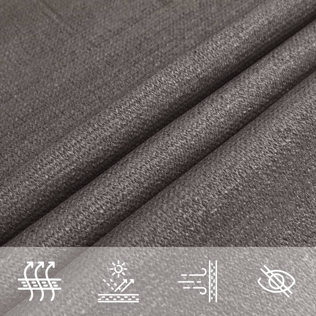 Sunshade Sail 160 g/m² Anthracite 2.5x2.5 m HDPE