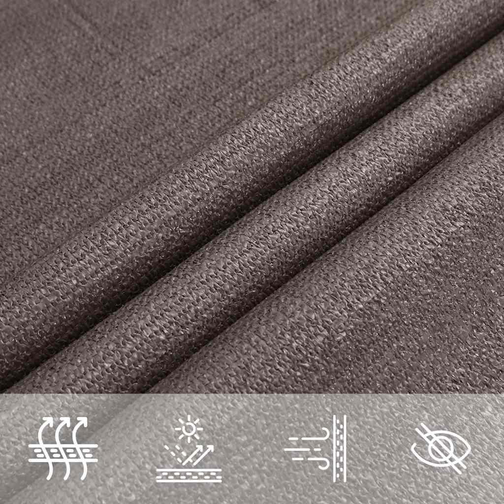 311060 vidaXL Sunshade Sail 160 g/m² Anthracite 7x7 m HDPE