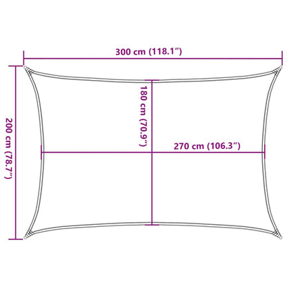 Sunshade Sail 160 g/m² Anthracite 2x3 m HDPE