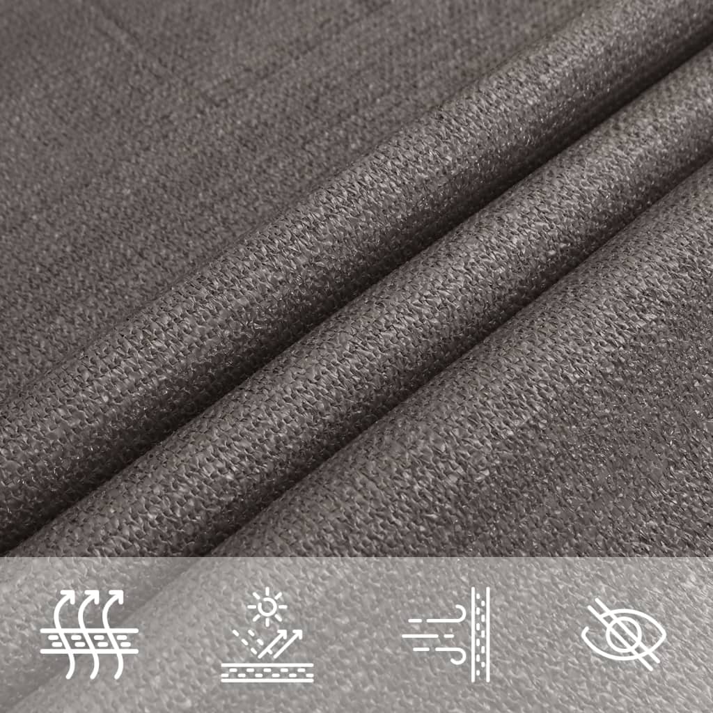 Sunshade Sail 160 g/m² Anthracite 2.5x4 m HDPE