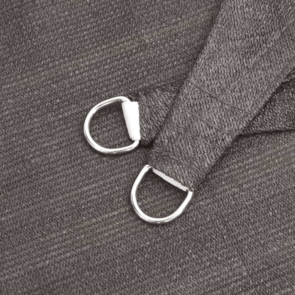 Sunshade Sail 160 g/m² Anthracite 2.5x4.5 m HDPE