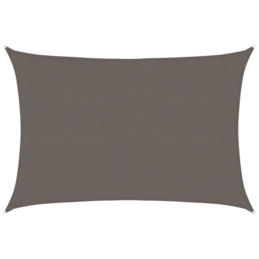 Sunshade Sail 160 g/m² Anthracite 3x4 m HDPE