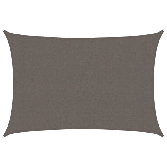 Sunshade Sail 160 g/m² Anthracite 3x5 m HDPE