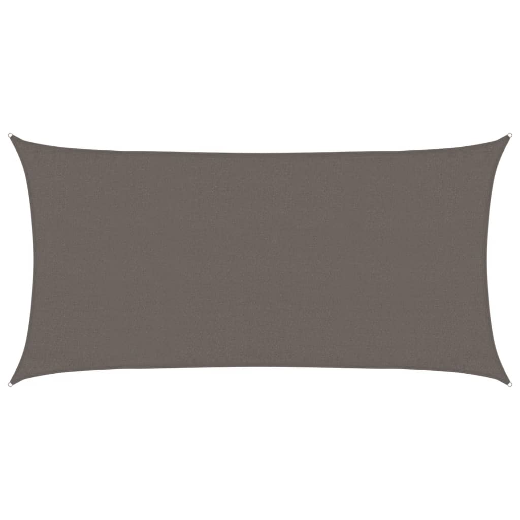 Sunshade Sail 160 g/m² Anthracite 3x6 m HDPE
