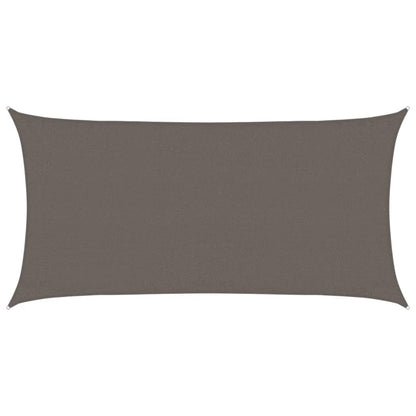 Sunshade Sail 160 g/m² Anthracite 3x6 m HDPE