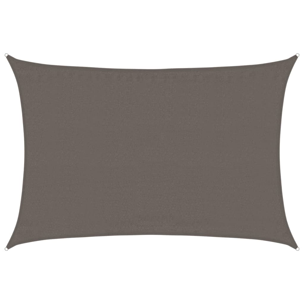 Sunshade Sail 160 g/m² Anthracite 3.5x4.5 m HDPE