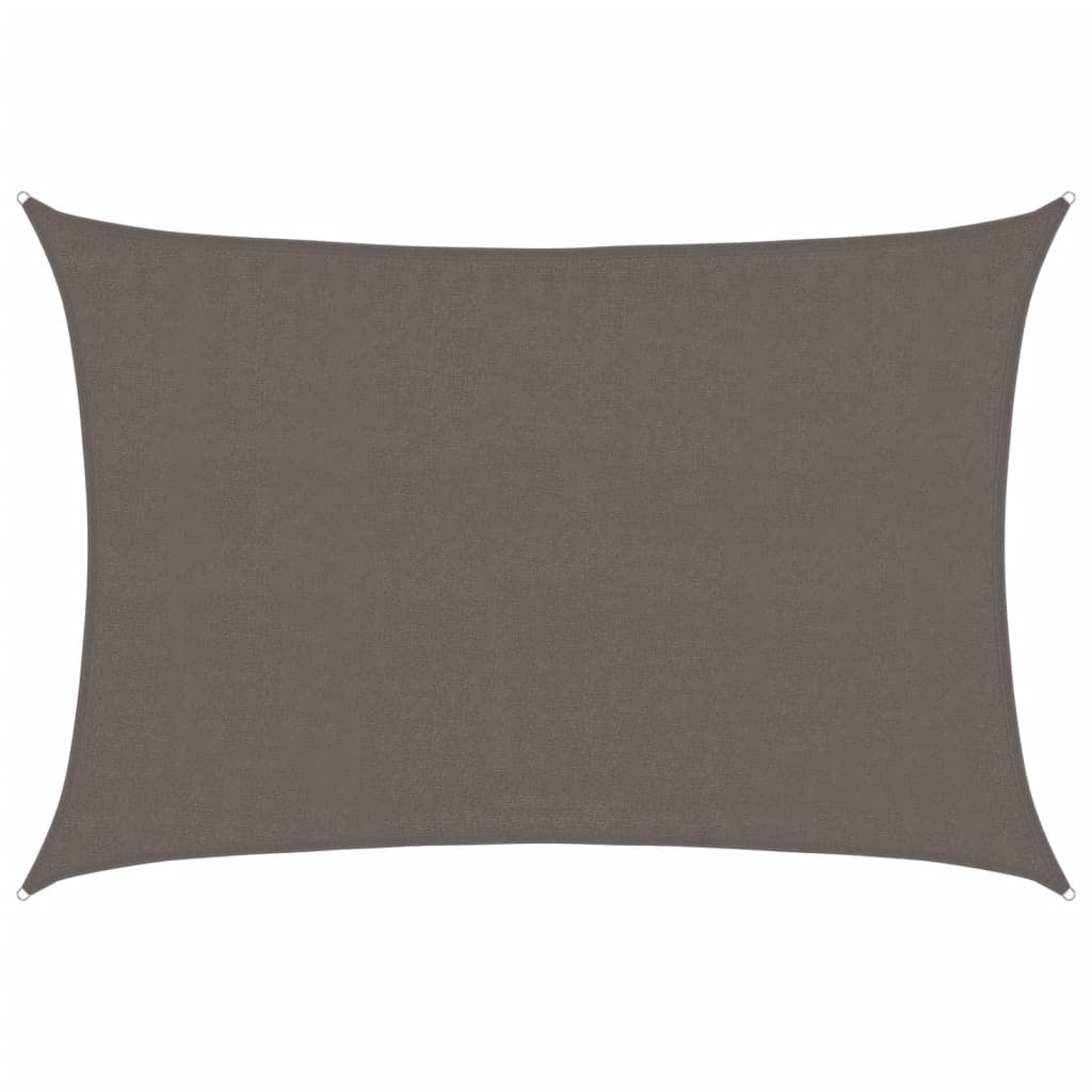 Sunshade Sail 160 g/m² Anthracite 3.5x5 m HDPE