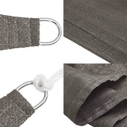Sunshade Sail 160 g/m² Anthracite 3.5x5 m HDPE