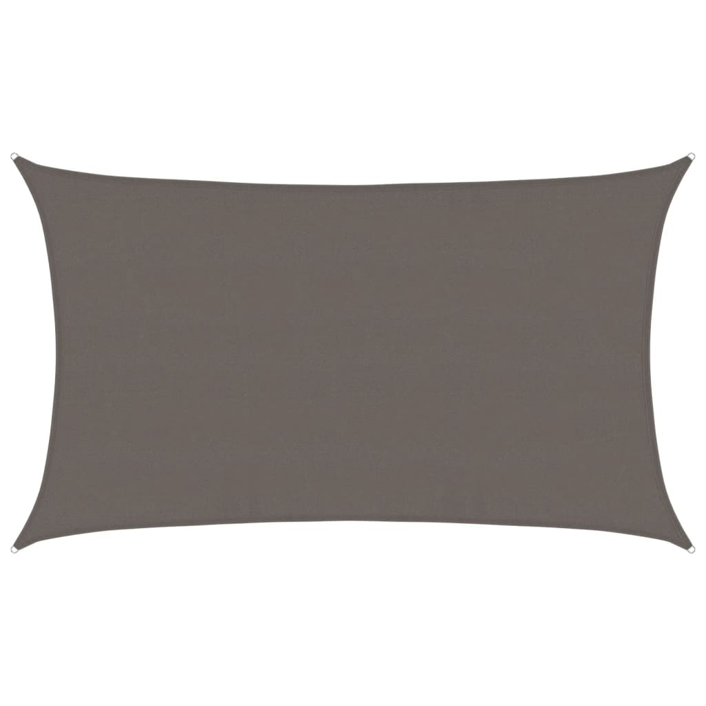 Sunshade Sail 160 g/m² Anthracite 5x8 m HDPE