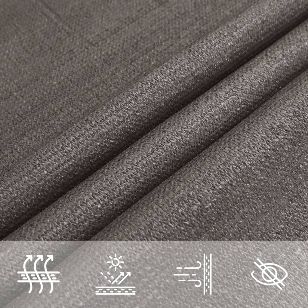 Sunshade Sail 160 g/m² Anthracite 5x5x6 m HDPE