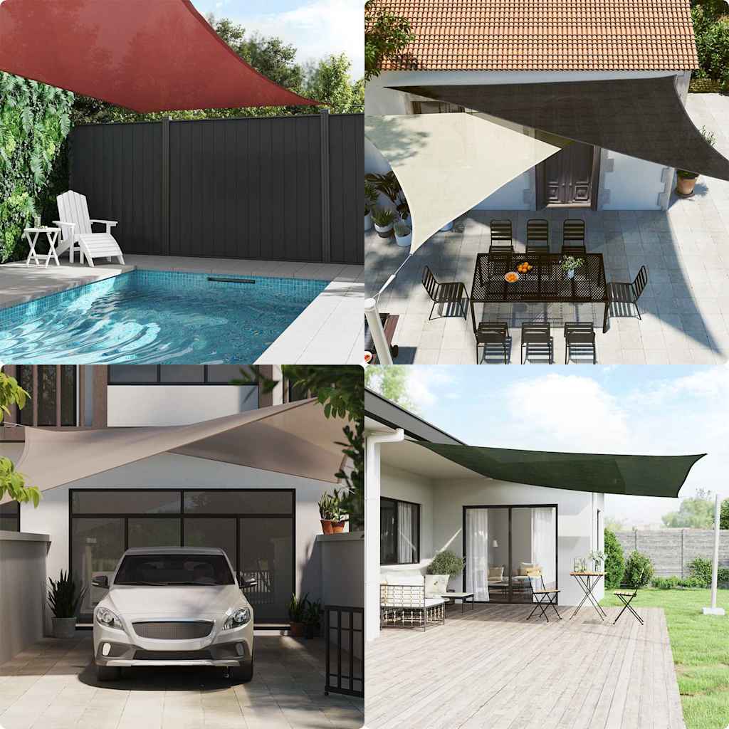 Sunshade Sail 160 g/m² Beige 7x7 m HDPE