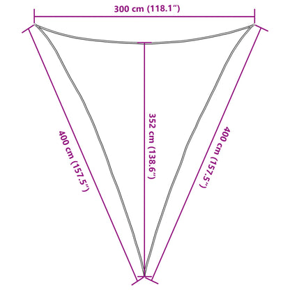 Sunshade Sail 160 g/m² Beige 3x4x4 m HDPE