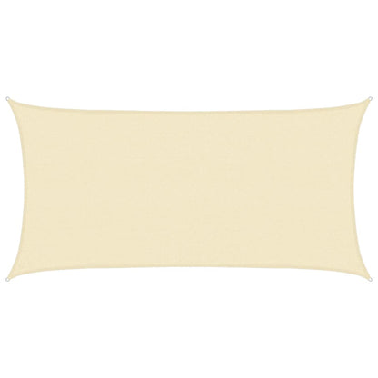 Sunshade Sail 160 g/m² Cream 2.5x4.5 m HDPE
