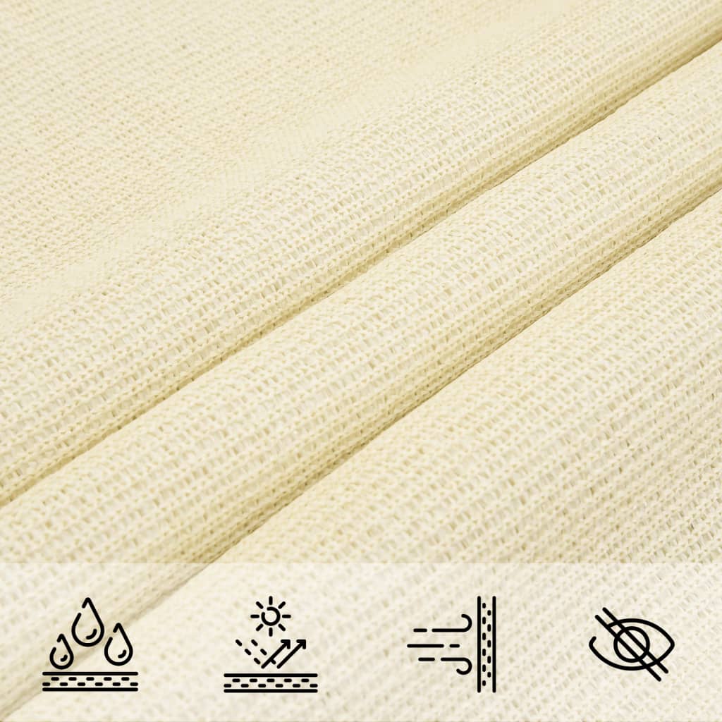 Sunshade Sail 160 g/m² Cream 2.5x4.5 m HDPE