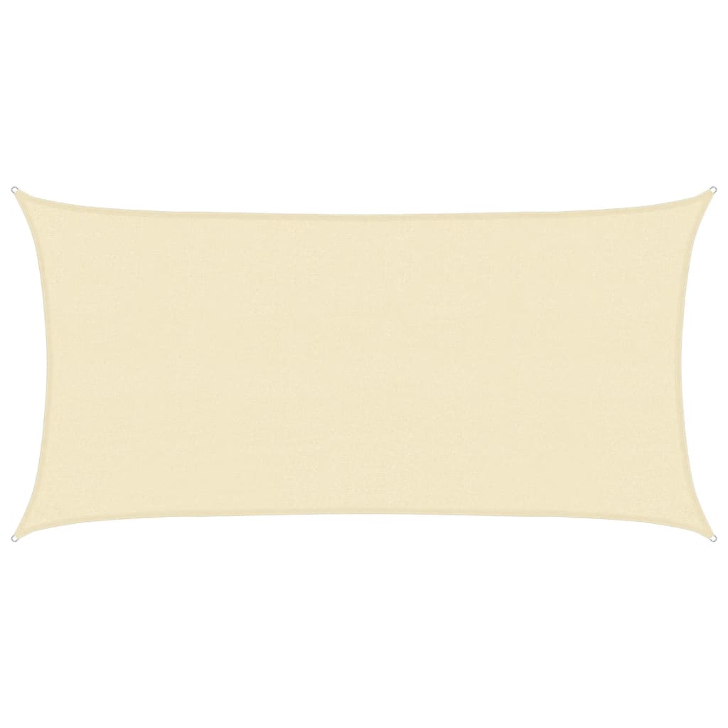 Sunshade Sail 160 g/m² Cream 2.5x5 m HDPE