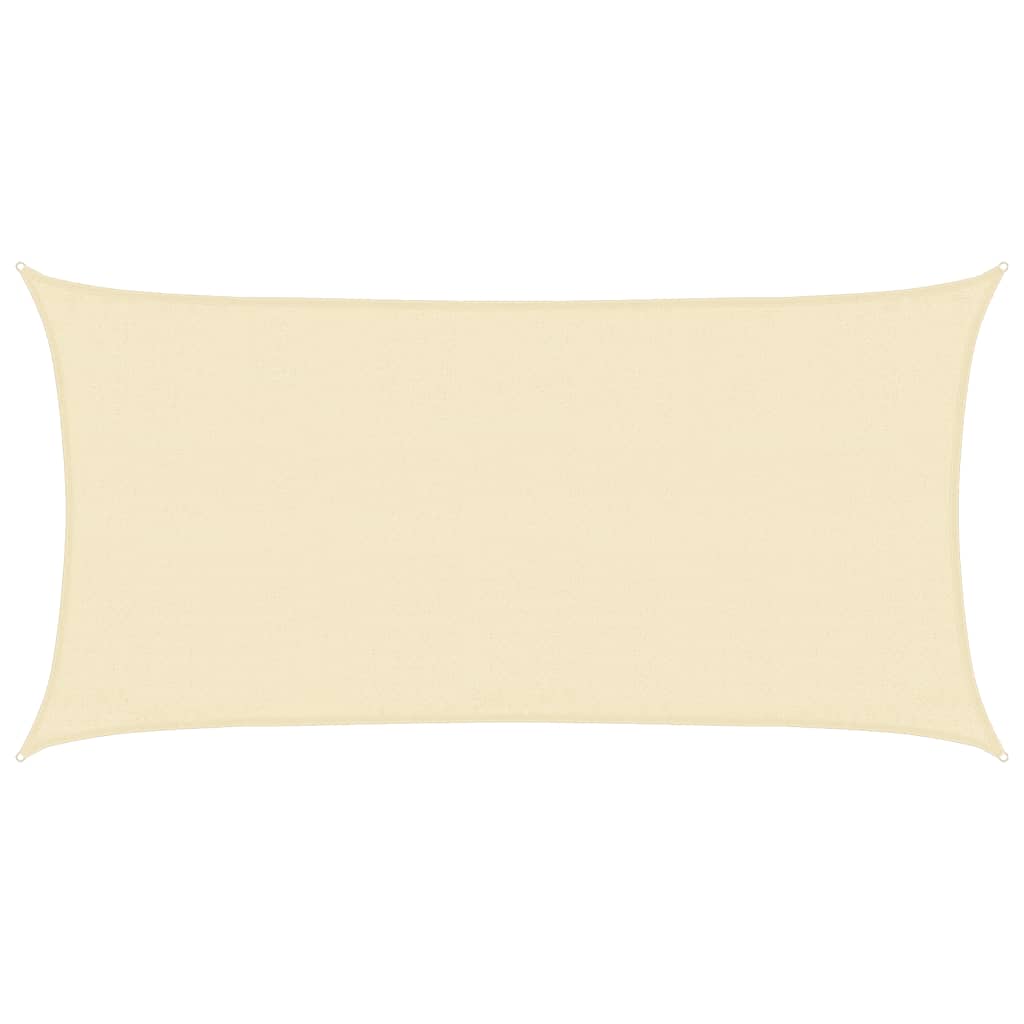 Sunshade Sail 160 g/m² Cream 3x6 m HDPE