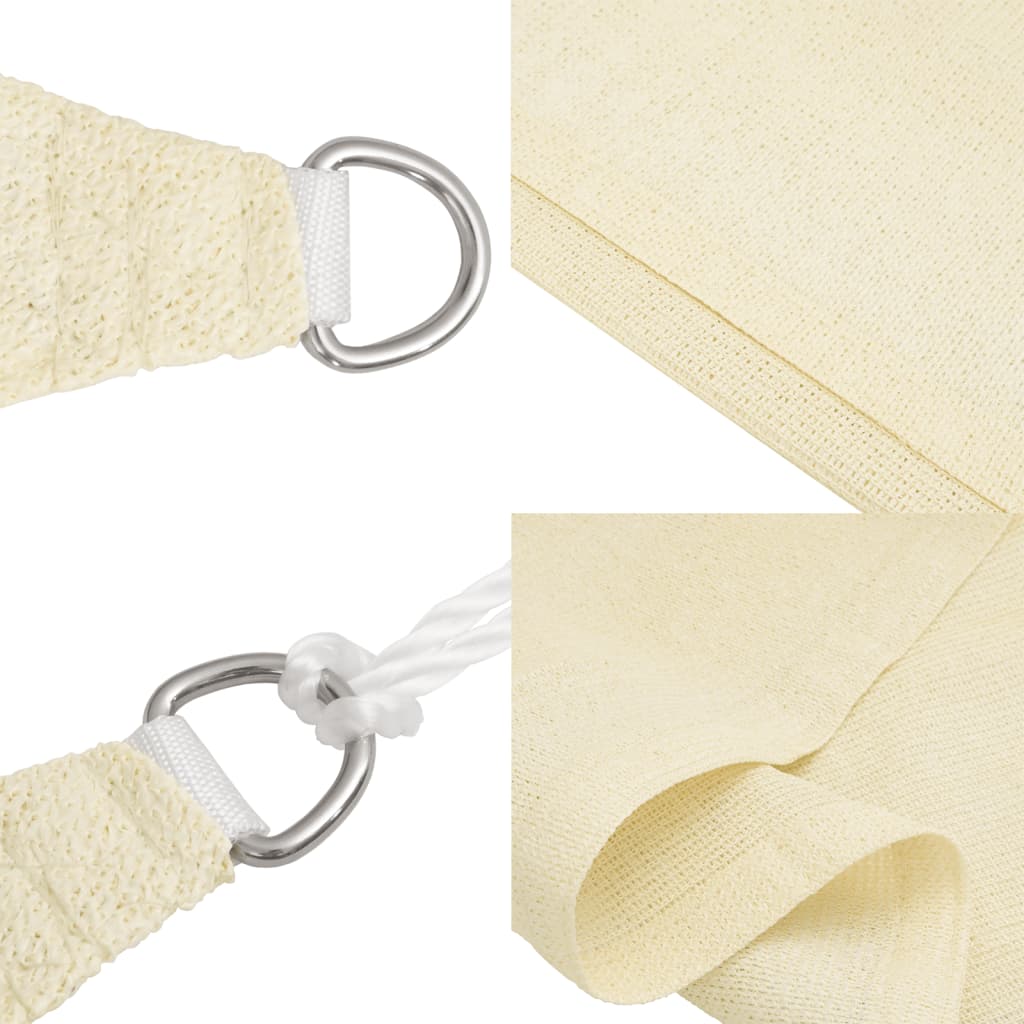 Sunshade Sail 160 g/m² Cream 5x7 m HDPE