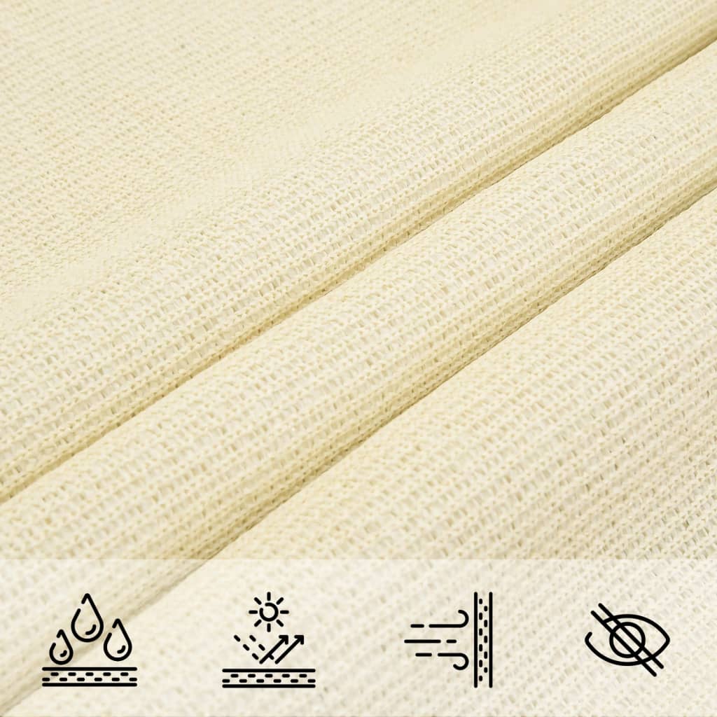Sunshade Sail 160 g/m² Cream 5x7 m HDPE