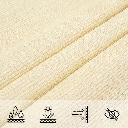 Sunshade Sail 160 g/m² Cream 5x7 m HDPE