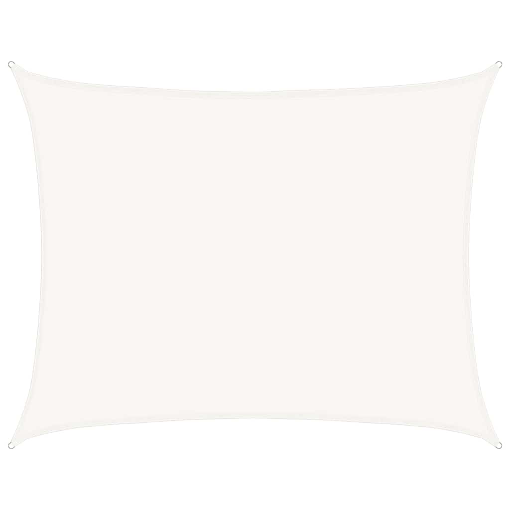 Sunshade Sail 160 g/m² White 6x8 m HDPE