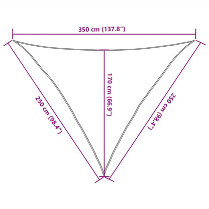 Sunshade Sail 160 g/m² White 2.5x2.5x3.5 m HDPE