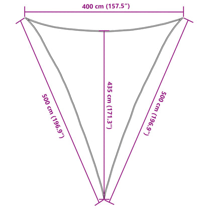 Sunshade Sail 160 g/m² White 4x5x5 m HDPE