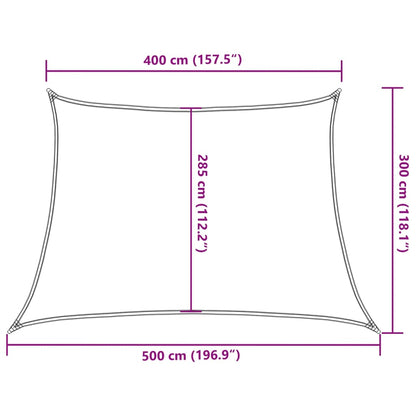 Sunshade Sail 160 g/m² White 4/5x3 m HDPE