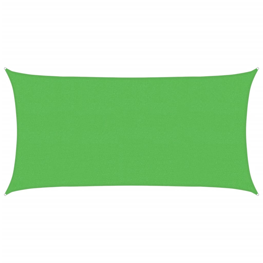 Sunshade Sail 160 g/m² Rectangular Light Green 2x3,5 m HDPE