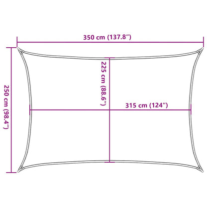 Sunshade Sail 160 g/m² Light Green 2.5x3.5 m HDPE