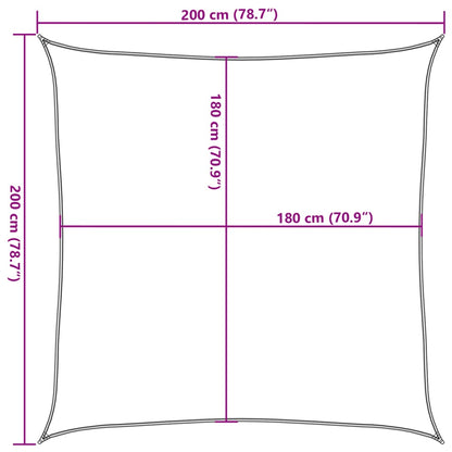 Sunshade Sail 160 g/m² Terracotta 2x2 m HDPE