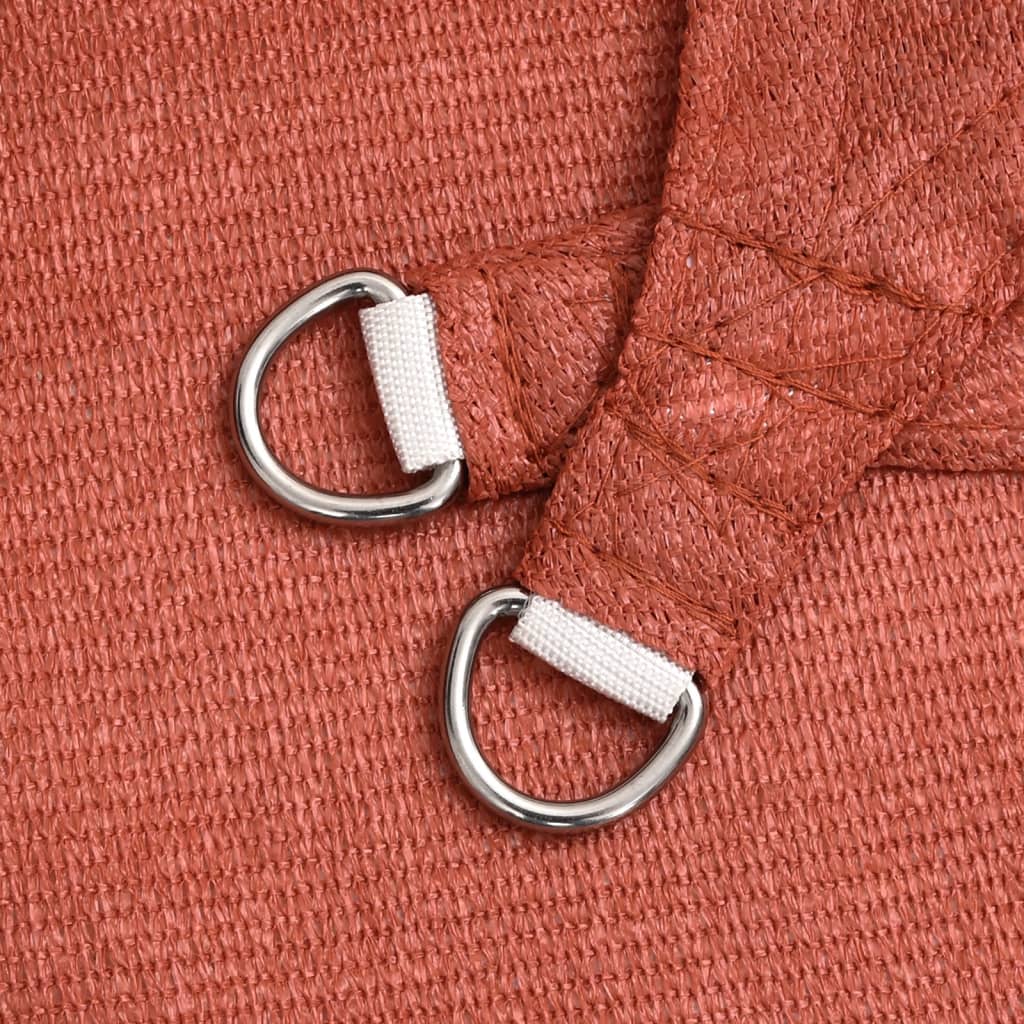 Sunshade Sail 160 g/m² Square Terracotta 3.6x3.6 m HDPE