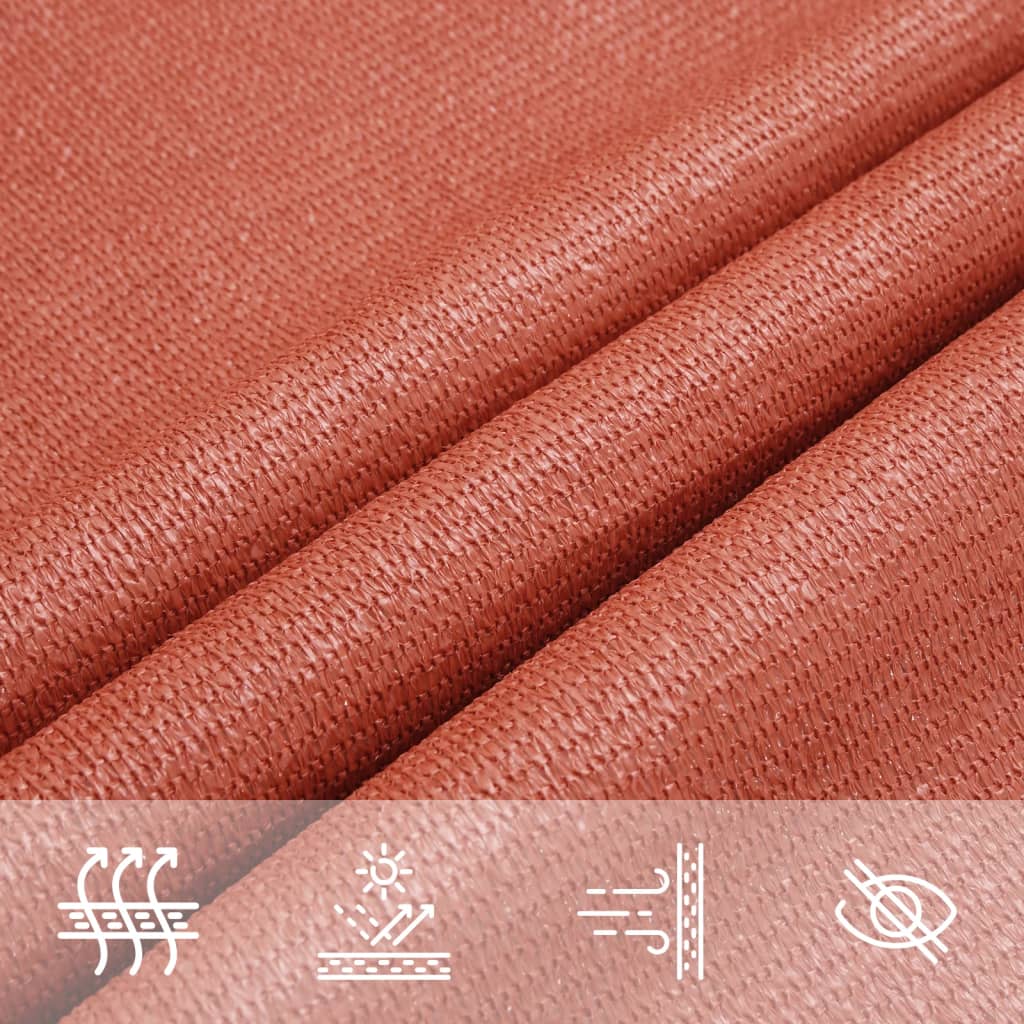 Sunshade Sail 160 g/m² Square Terracotta 3.6x3.6 m HDPE