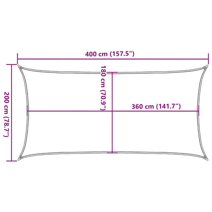 Sunshade Sail 160 g/m² Terracotta 2x4 m HDPE