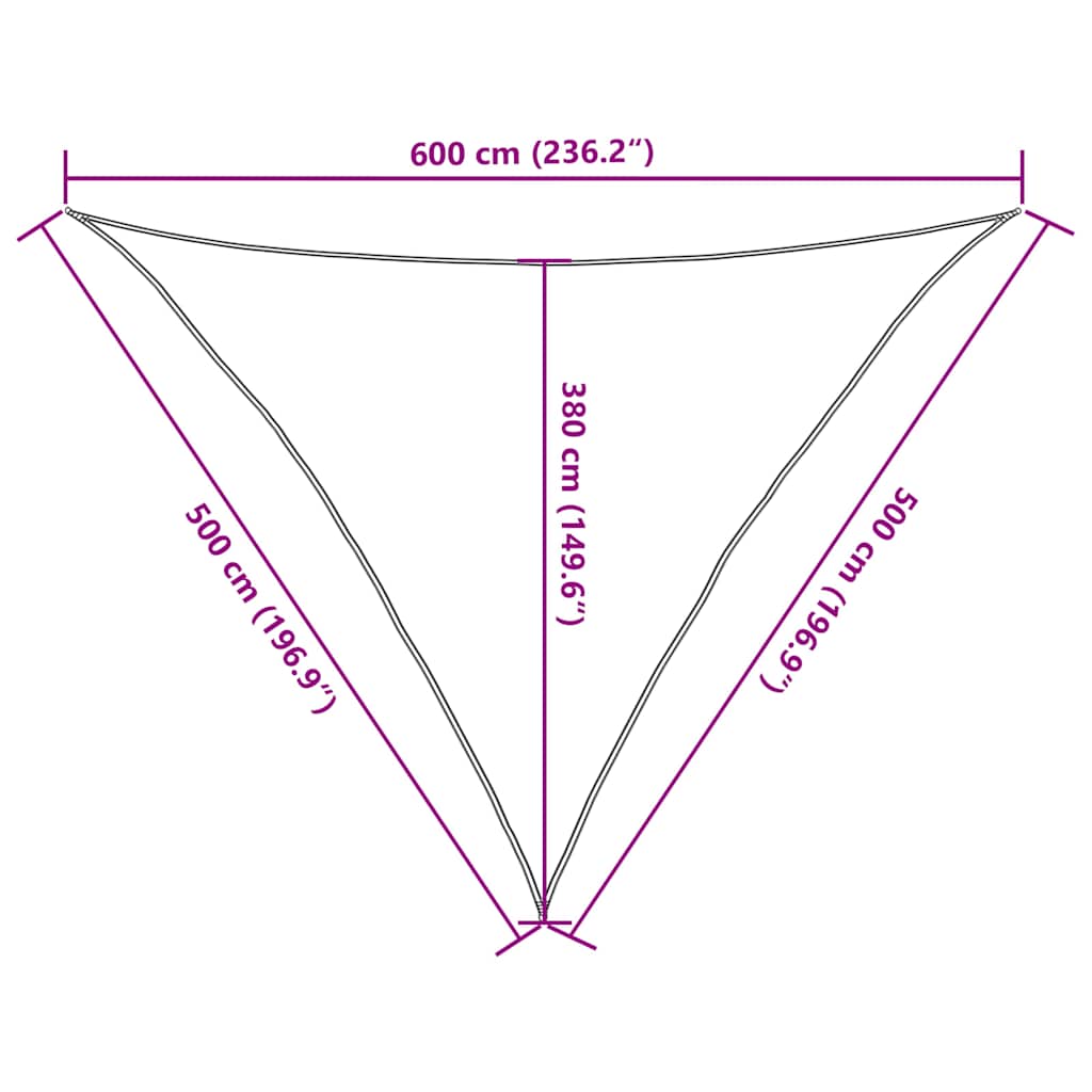 Sunshade Sail 160 g/m² Terracotta 5x5x6 m HDPE