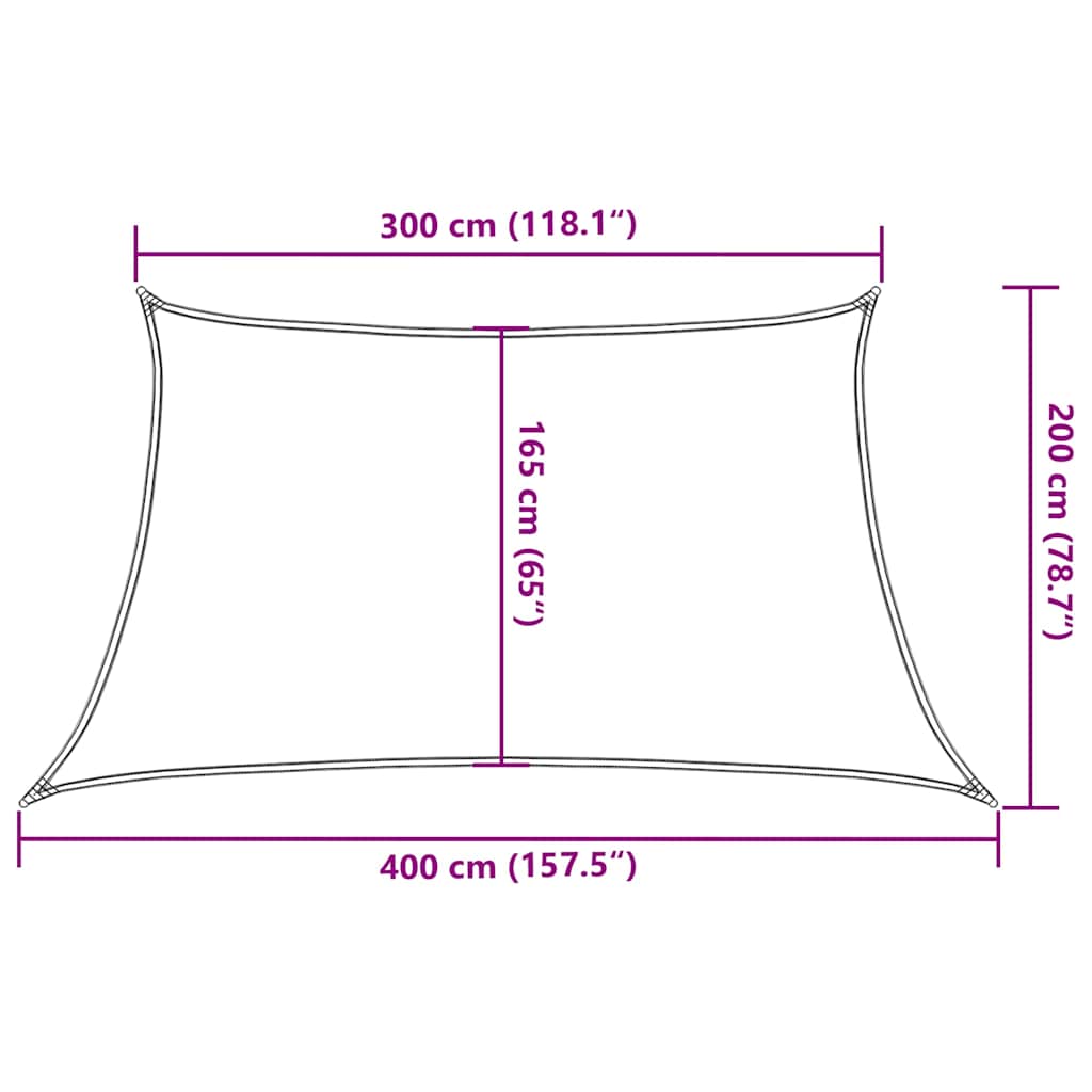 Sunshade Sail 160 g/m² Terracotta 3/4x2 m HDPE